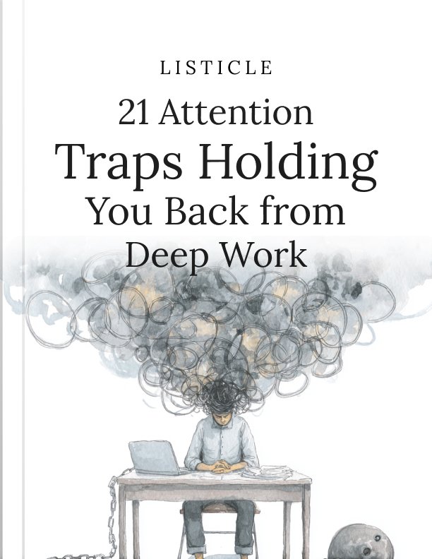 21 Attention Traps Holding You Back from Deep Work Listicle